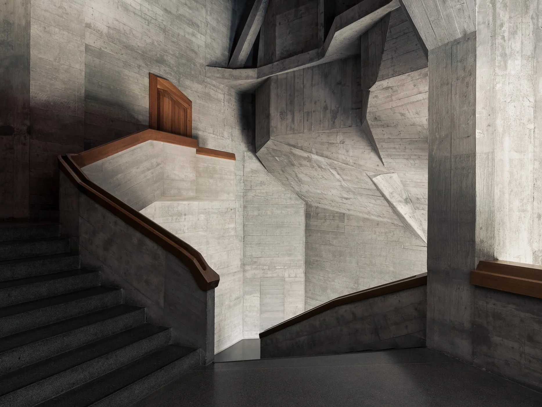 Rudolf Steiner Goetheanum brutalist concrete architecture Dornach